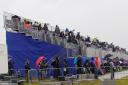 Spectators on a wet Friday at RIAT