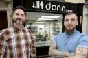 Dann Barbers owner Simon Dann (left) and branch manager Jamie Vizor at the new Cricklade Street barbershop