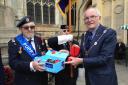 Cirencester RBL member Alan McQuillin and town mayor Nigel Robbins at the Poppy Appeal launch
