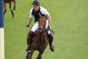 Prince Harry show his delight after scoring in the charity polo match on Sunday. Pictures: www.sainsburyplaice.co.uk
