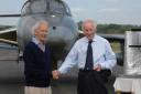 Former ETPS trainees Neville Duke and Peter Twiss at the RIAT in 2006
