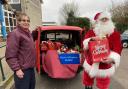 Morris Minor group deliver Christmas hampers to night shelter