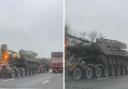 Morning commuters stunned as tanks spotted rumbling down M4