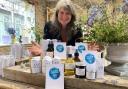 Joanna Walker with her ANI Skincare products