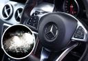 A motorist must pay more than £1,000 after being caught driving a Mercedes while under the influence of cocaine