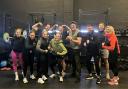 Group picture of the live demonstration group at the F360 Fitness launch party