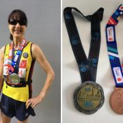 Sharon Smith and her medals
