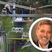 George Clooney filming: photos reveal his Wiltshire set
