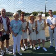 Sue Barker visited Bourton Vale Lawn Tennis Club on Saturday to open its new clubhouse. Here she is pictured with club members