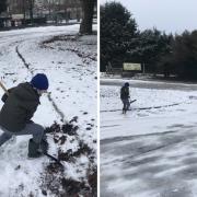 Parents battle snow and ice to reopen primary school