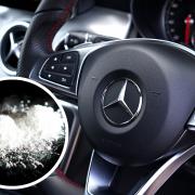 A motorist must pay more than £1,000 after being caught driving a Mercedes while under the influence of cocaine