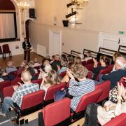 Special guests at a VIP screening of The Unlikely Pilgrimage of Harold Fry, enjoying the new tiered, retractable seating at Malmesbury Town Hall