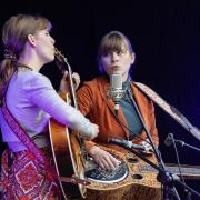 The Carrivick Sisters performing at Malmesbury Folk & Roots Festival