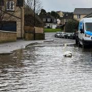 Flooding in Park Road, Malmesbury from earlier this year in January