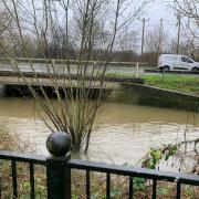 The river at Wichelstowe in Swindon