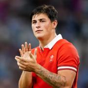 Wales’ Louis Rees-Zammit applauds the fans after the Rugby World Cup 2023 quarter final match at Stade de Marseille, France.