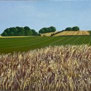 Towards Barbury Castle oil painting by Simone Dawood