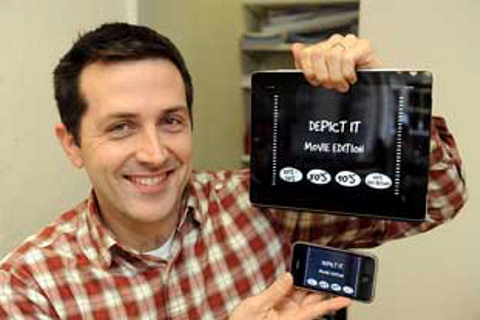Nick Boden with his new Depict It app for iPad and iPhone - 1923268
