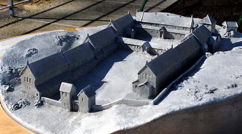 A model showing how the original villa would have looked 