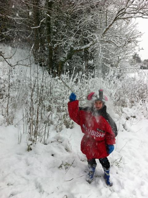 Ben Veitch discovers the perils of snow.
"He decided to shake a snowy tree branch, not realising that it would all land on his head!" said mum Abi.