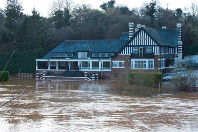 Rising water levels in Worcestershire
