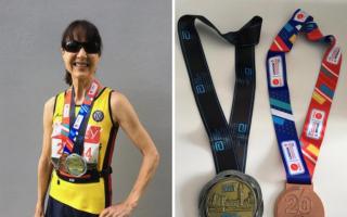 Sharon Smith and her medals
