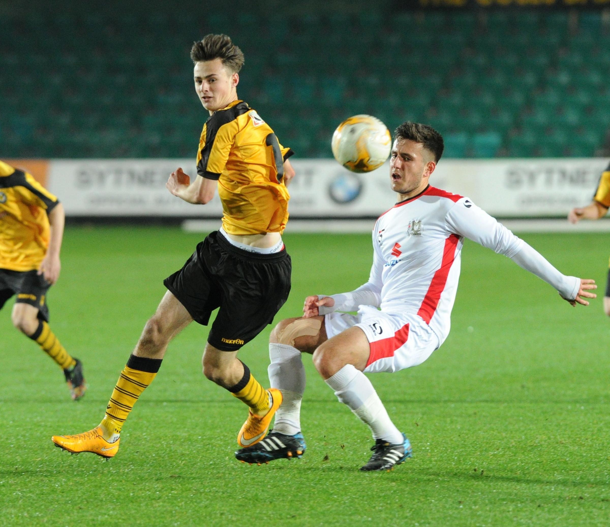 Aaron Collins in action for County