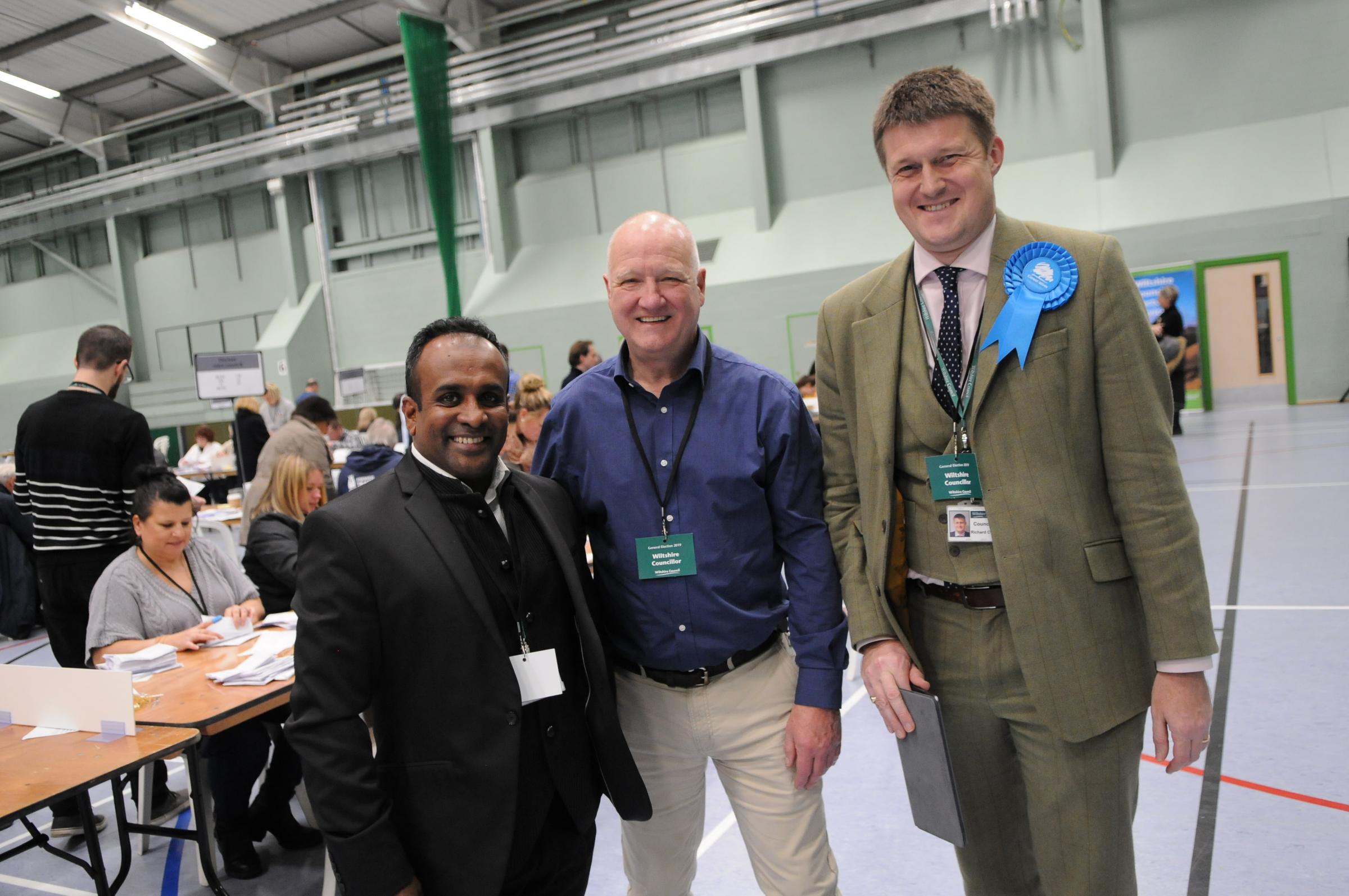 L-R: Cllrs Atiqul Hoque, Philip Whitehead, and Richard Clewer. Picture by Tom Gregory