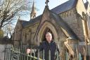 Rev. Canon Michael Cozens outside St Marks Church in Dursley.