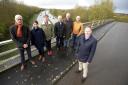Brian Forde, Lisa Spivey, Janet Sharpe, Paul Hodgkinson, David Lowbridge, George Philips, Ray Brassington,, on the bridge over the A419 near the Crown Inn at Cerney Wick. Picture by Paul Nicholls