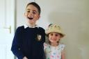 Leo Hopkins, 6 years old, starting Year 2 at Cam Hopton School, and Isla Hopkins, 3 years old, returning to Hopton House Playschool