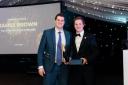 James Brown receives his award from Coaching Inn Group COO Edward Walsh