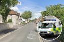 Police officers and ambulances attended incident in Victoria Road, Cirencester on Monday