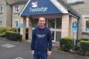 Graham Harris outside Travelodge in Cirencester