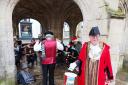 Cllr Grant on Saturday, December 16 doing his mayoral charity collection with the Malmesbury Concert Band