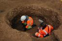 Archaeologists being filmed as part of BBC Two’s Digging for Britain
