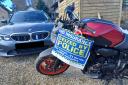 Motorcycle seized by police officers on Sunday