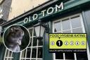 The Old Tom pub was slammed by food hygiene inspectors.