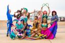 Performers from Carnesky’s Showwomxn Sideshow Spectacular pose on the seafront during this year’s Brighton Festival. The outdoor extravaganza celebrates the forgotten women of circus and the city’s history of seaside variety and includes