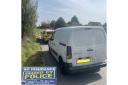Peugeot Partner van seized by officers in Royal Wootton Bassett yesterday