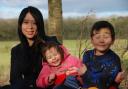 Chen Mao Davies with her children Anya and Oscar