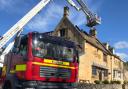 Fire crews at The Churchill Arms. Photo: @Glosfire