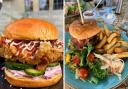 Burgers served at (left) Munch By Munch and (right) Cafe Mosaic (Tripadvisor/Canva)