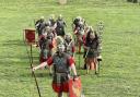 Roman soldiers battle in Cirencester
