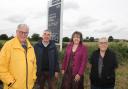 Malmesbury mayor Cllr Gavin Grant, with fellow Malmesbury town councillors Campbell Ritchie, Kim Power and Phil Exton at the Bloor Homes site in Filands