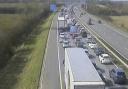 The scene on the M4 shortly after the crash (Image: National Highways)