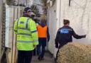 Police footage of a recent drug raid in Cirencester