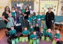 Staff and children at St Mary's Playgroup celebrate outstanding Ofsted report