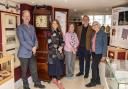 Whit and Kim Hanks in the Athelstan Museum with volunteers Susan Mockler, vice-chair of trustees,  trustee Tony McAleavey and Sharon Nolan, chair of the museum trustees.