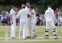 Merv Hughes celebrates a wicket